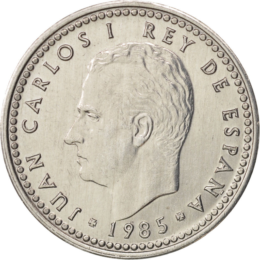 Münze, Spanien, Juan Carlos I, Peseta, 1985, UNZ, Aluminium, KM:821