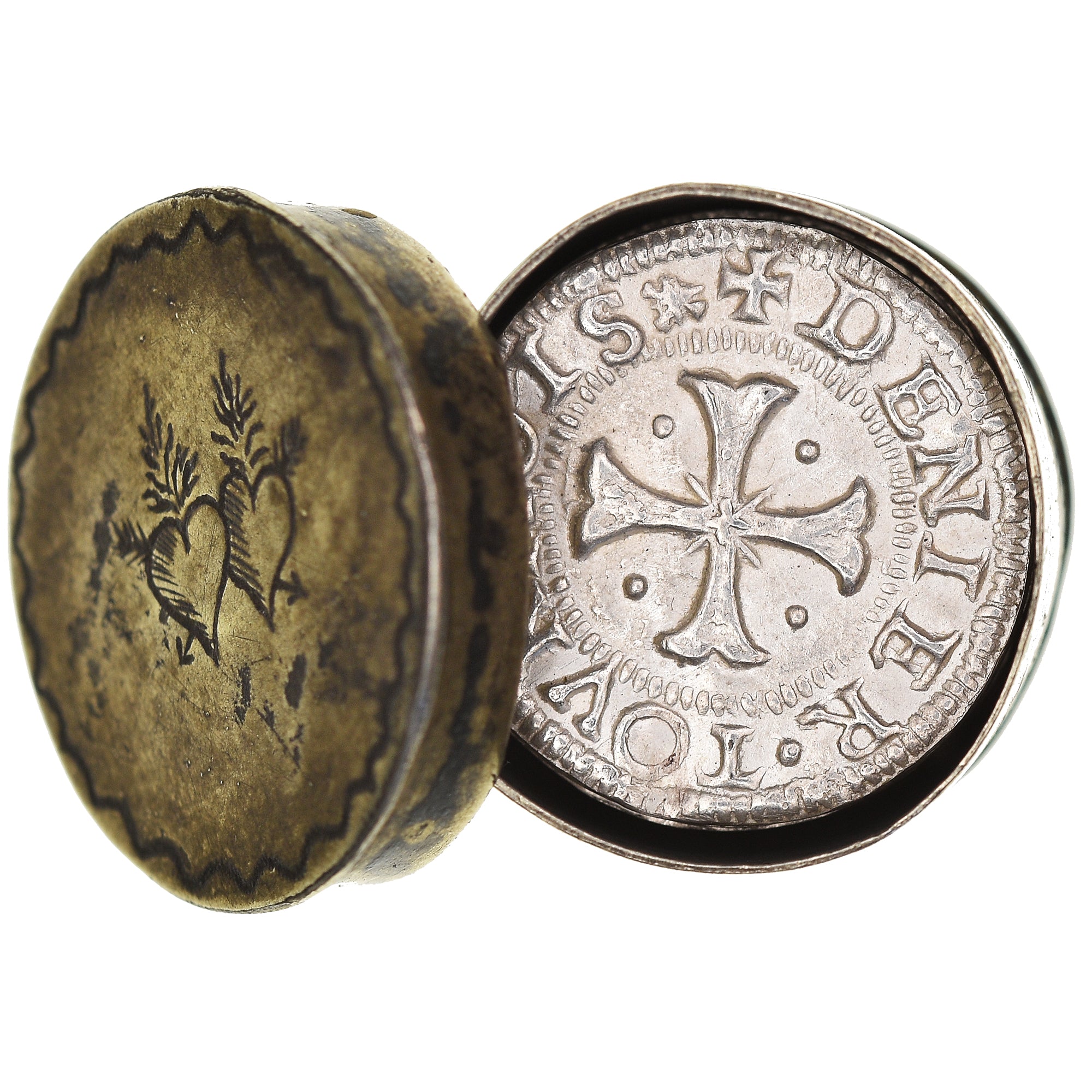 France, Love Token, Treizain, Denier bractéate à épouser, TTB+, Argent