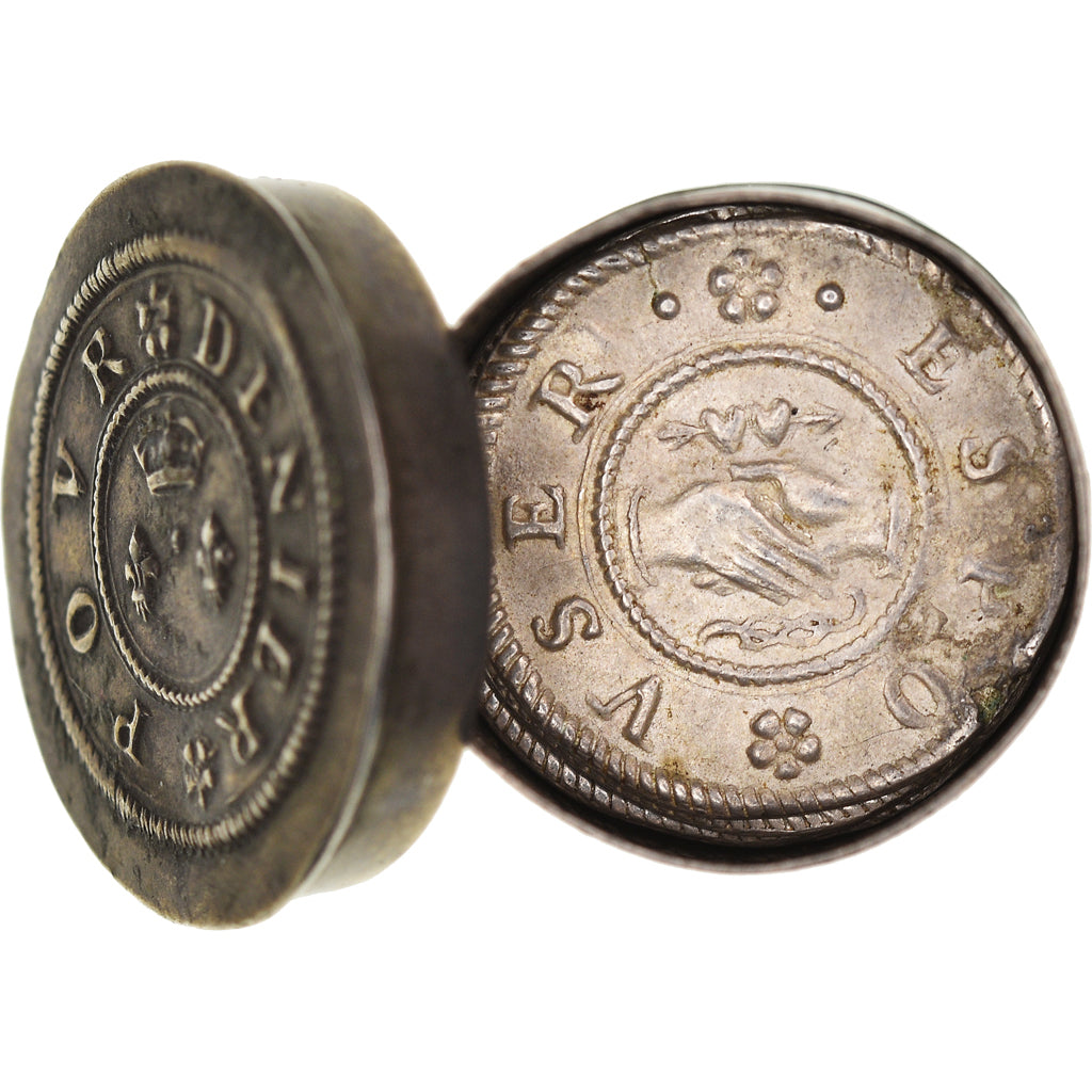 Francia, Love Token, Treizain, Denier bractéate à épouser, EBC, Plata