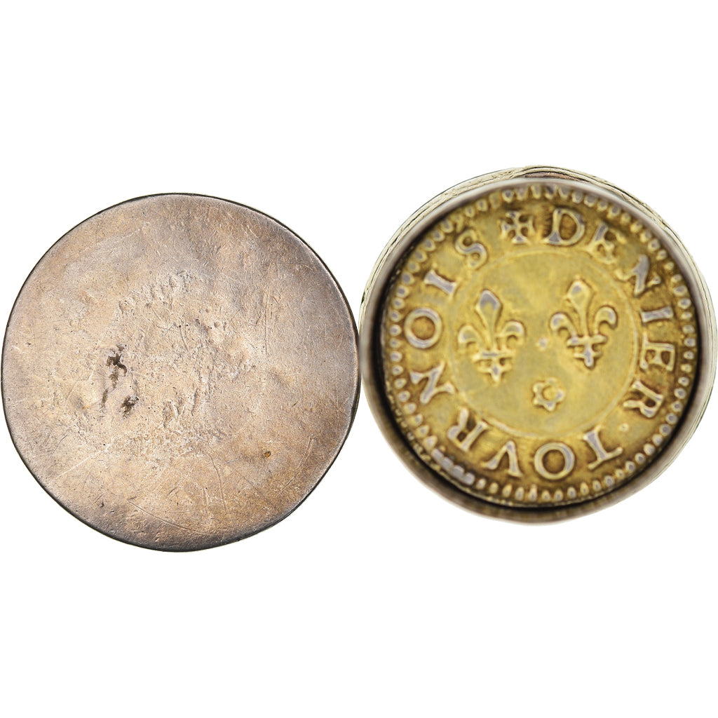 Francia, Love Token, Treizain, Denier bractéate à épouser, EBC, Oro vermeil
