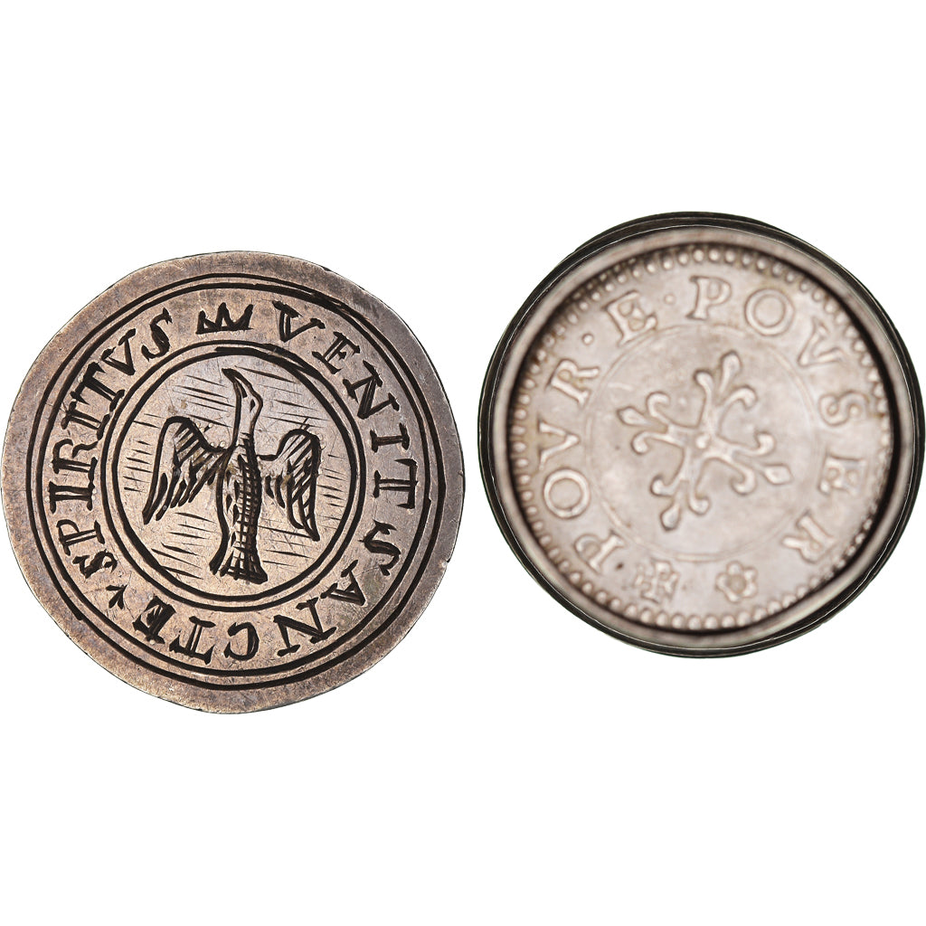 Francia, Love Token, Treizain, Denier bractéate à épouser, EBC, Plata