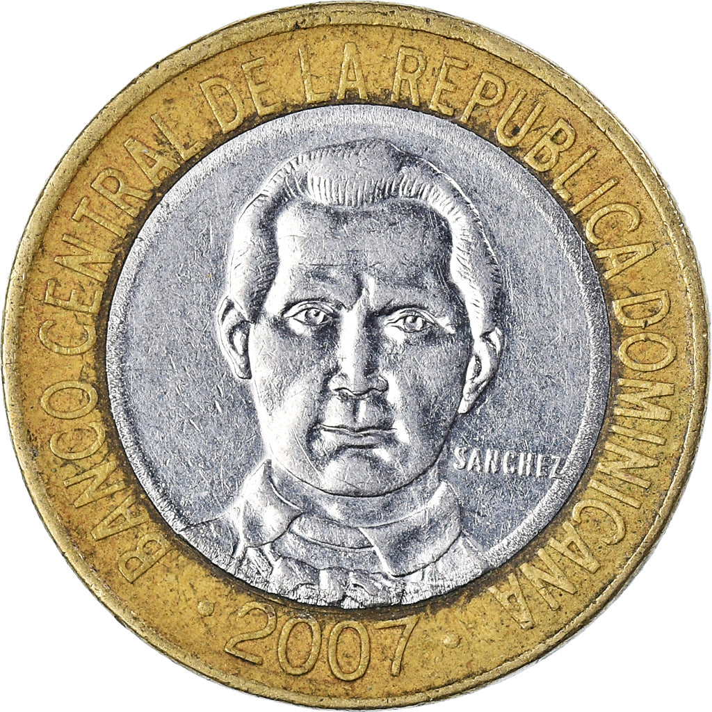 Münze, Dominican Republic, 5 Pesos, 2007