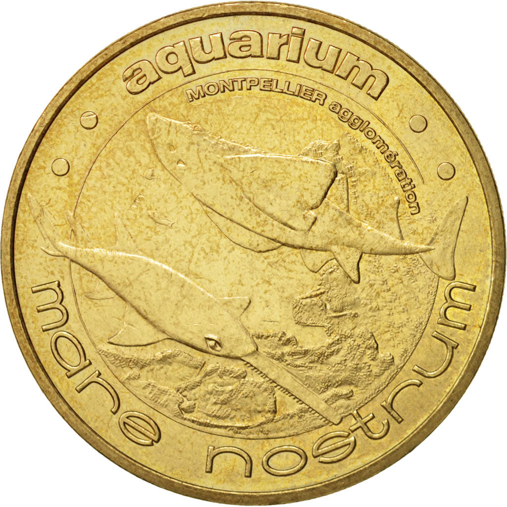 France, Token, Touristic token, 34/ Montpellier - Aquarium, Arts & Culture