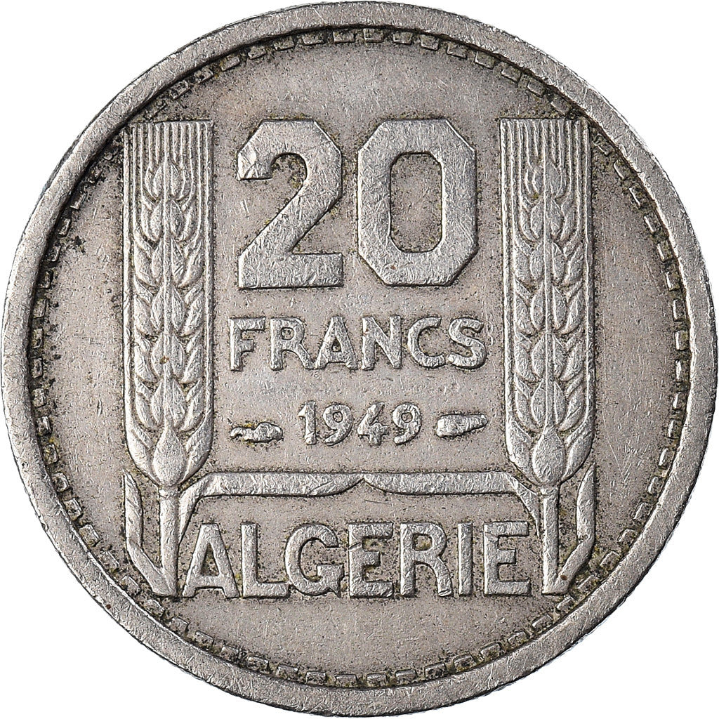 Coin, Algeria, 20 Francs, 1949