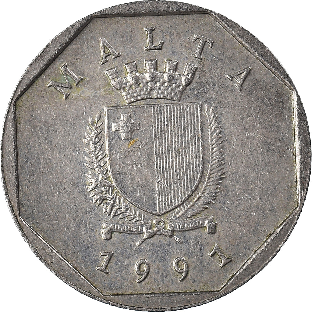 Coin, Malta, 5 Cents, 1991