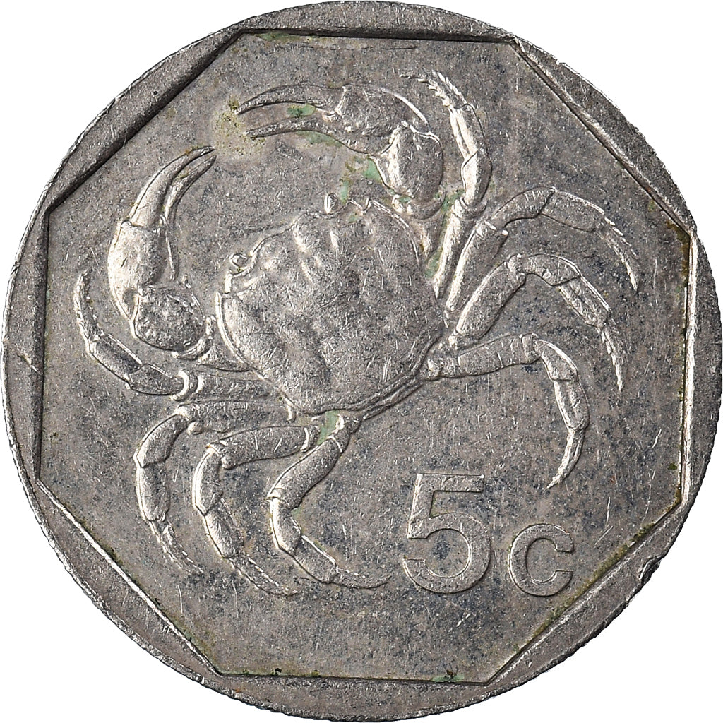 Coin, Malta, 5 Cents, 1991