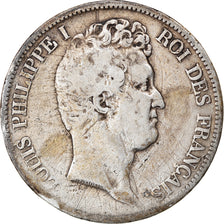 Munten, Frankrijk, Louis-Philippe, 5 Francs, 1830, Paris, ZG+, Zilver, KM:736.1