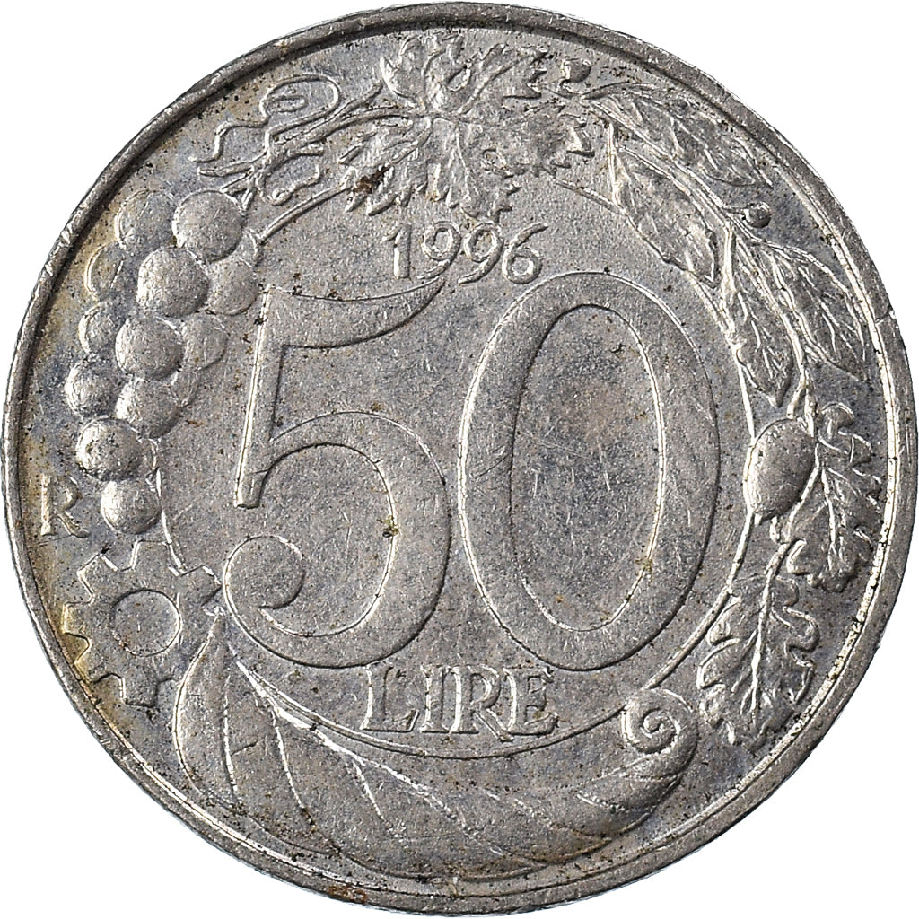 Moneda, Italia, 50 Lire, 1996