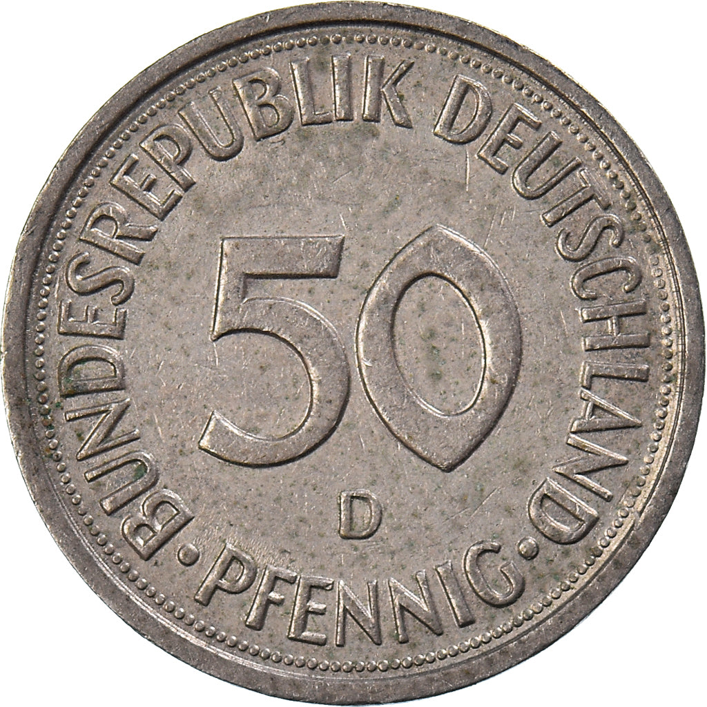 Coin, GERMANY - FEDERAL REPUBLIC, 50 Pfennig, 1980
