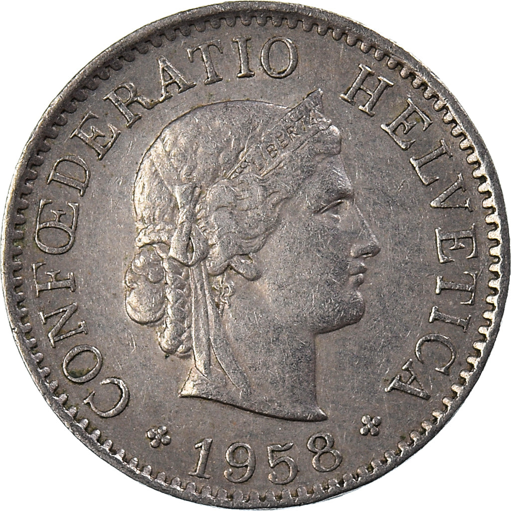 Moneda, Suiza, 5 Rappen, 1958