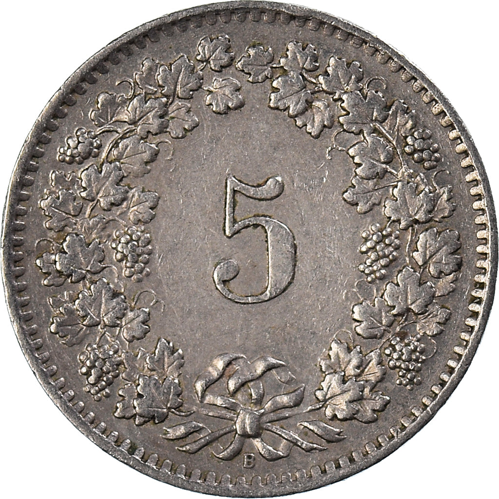 Moneda, Suiza, 5 Rappen, 1958