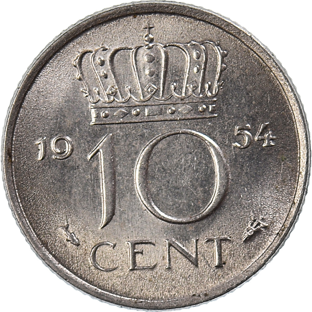Munten, Nederland, 10 Cents, 1954
