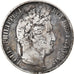 Moneta, Francia, Louis-Philippe, 5 Francs, 1845, Strasbourg, MB+, Argento