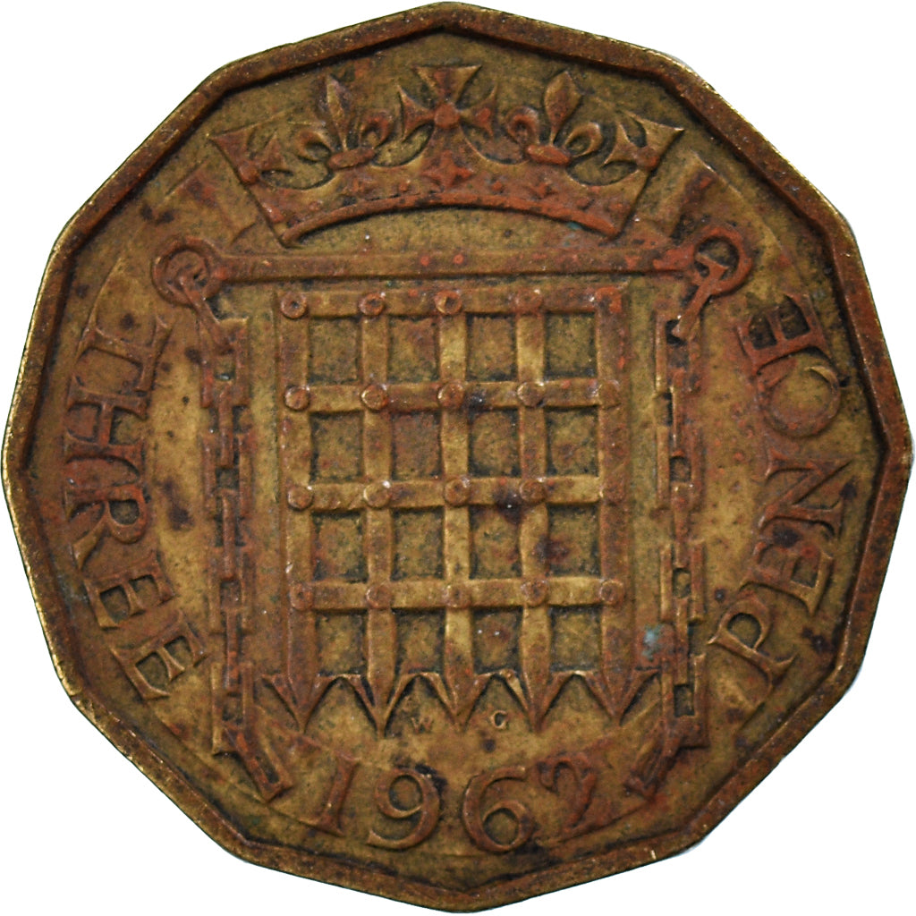 Munten, Groot Bretagne, 3 Pence, 1962