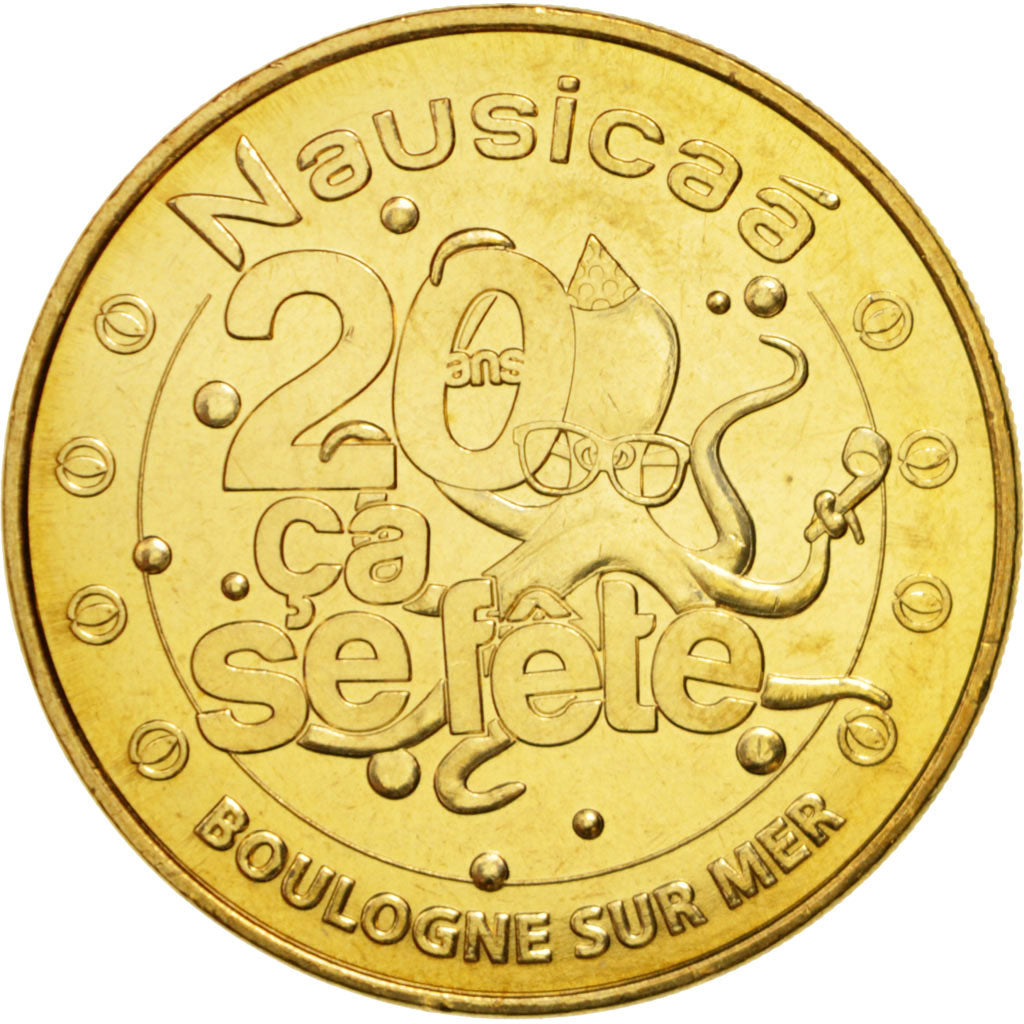 France, Token, Touristic token, 62/ Nausicaà - 20 ans, Arts & Culture, 2011
