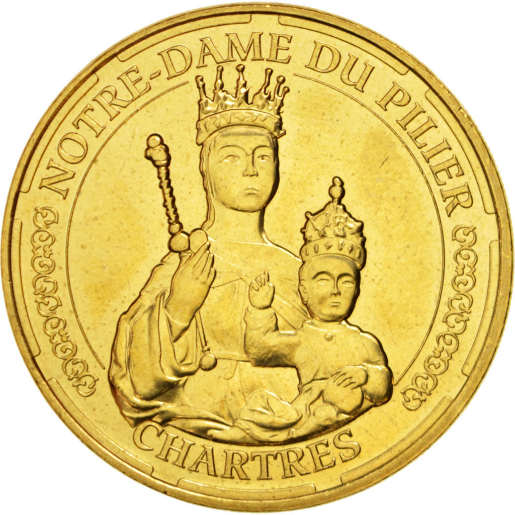 France, Token, Touristic token, 28/ Notre-Dame du Pilier - Buste, Arts &