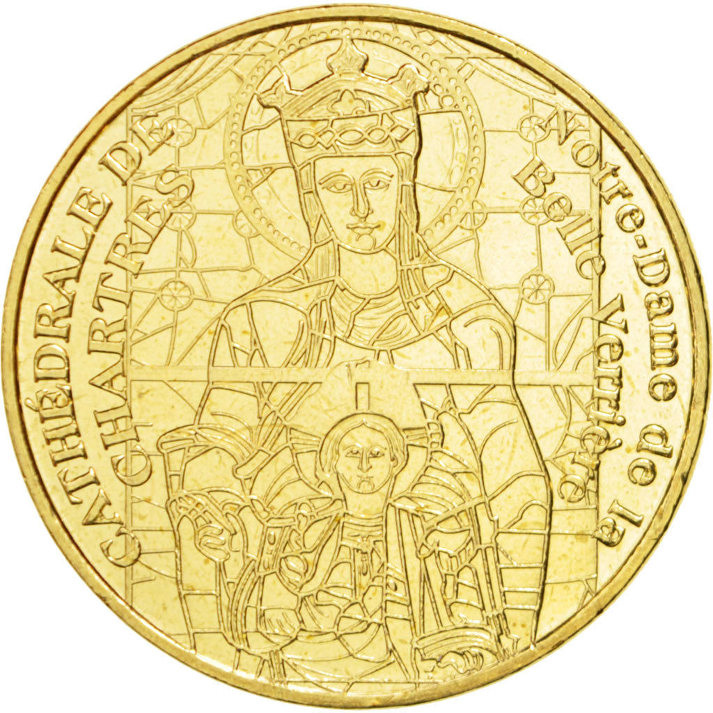 France, Token, Touristic token, 28/ Cathédrale de Chartres - Belle Verrière