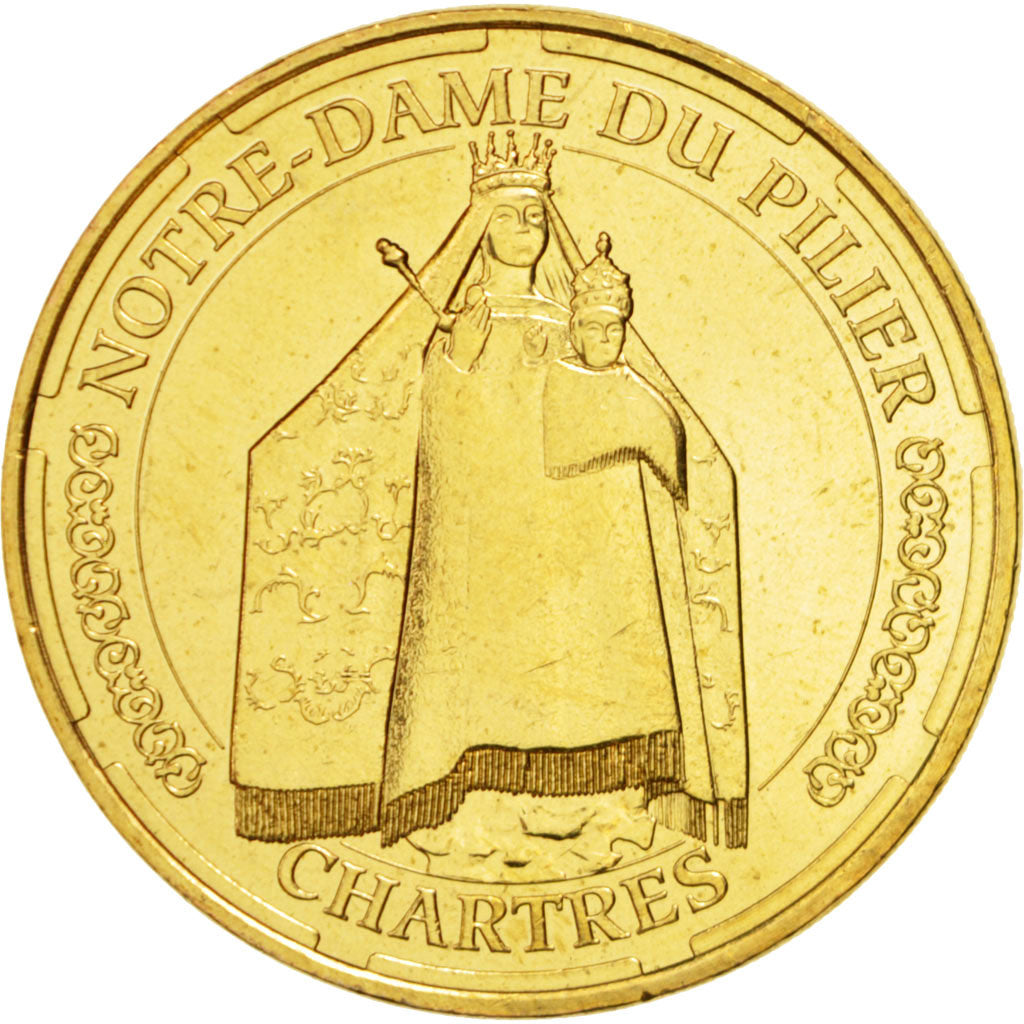 Francia, Token, Touristic token, 28/ Notre-Dame du Pilier - Statue, Arts &