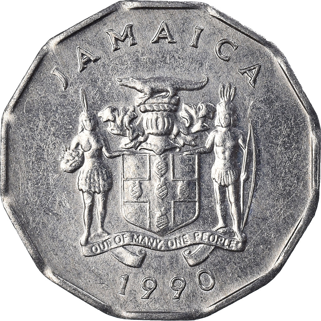 Moneda, Jamaica, Cent, 1990