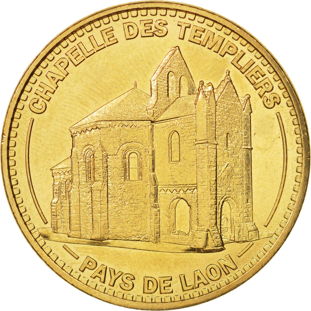 France, Jeton, Jeton Touristique, 02/ Chapelle des Templiers, Laon, Arts &