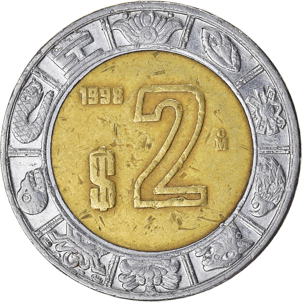 Monnaie, Mexique, 2 Pesos, 1998