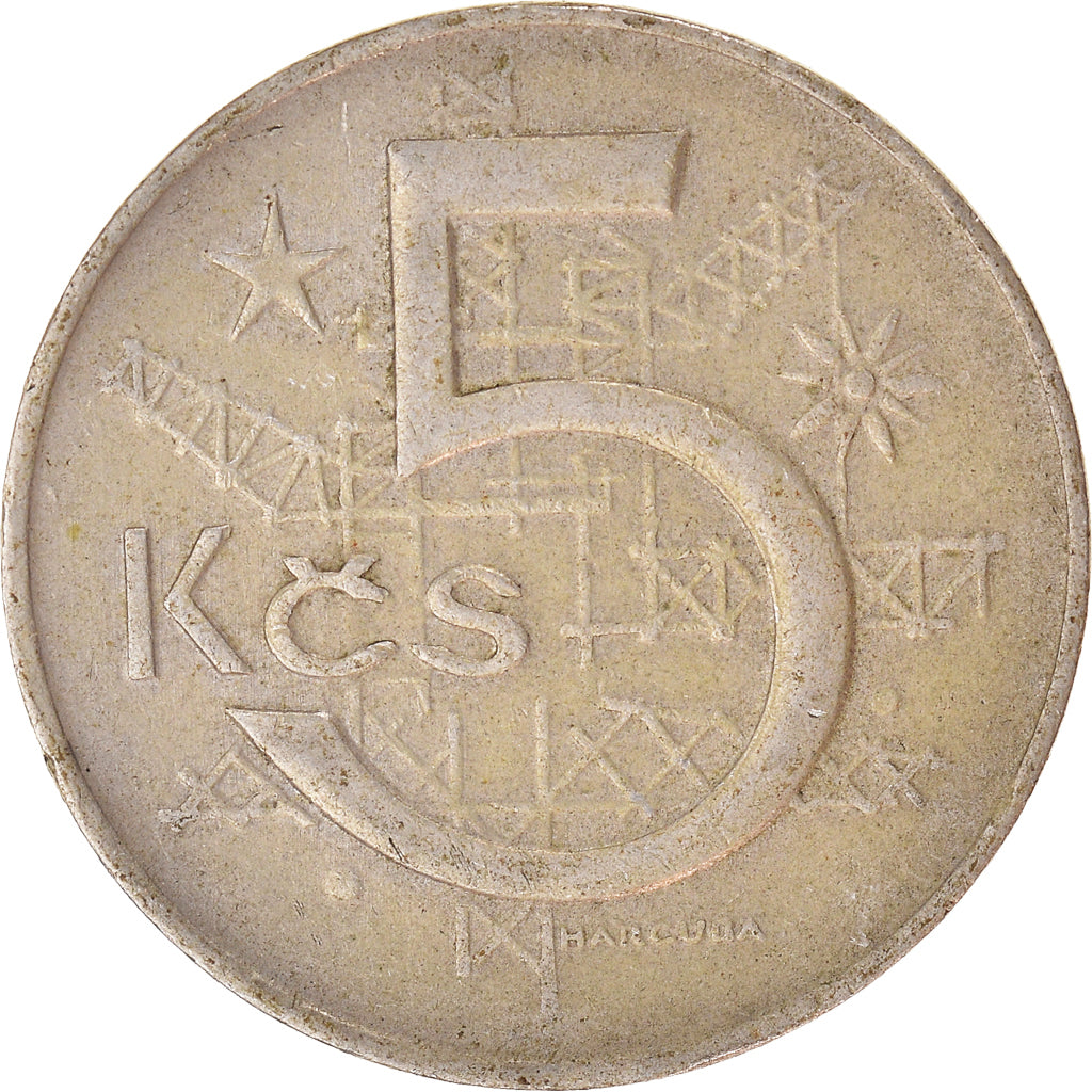 Moneta, Cecoslovacchia, 5 Korun, 1968