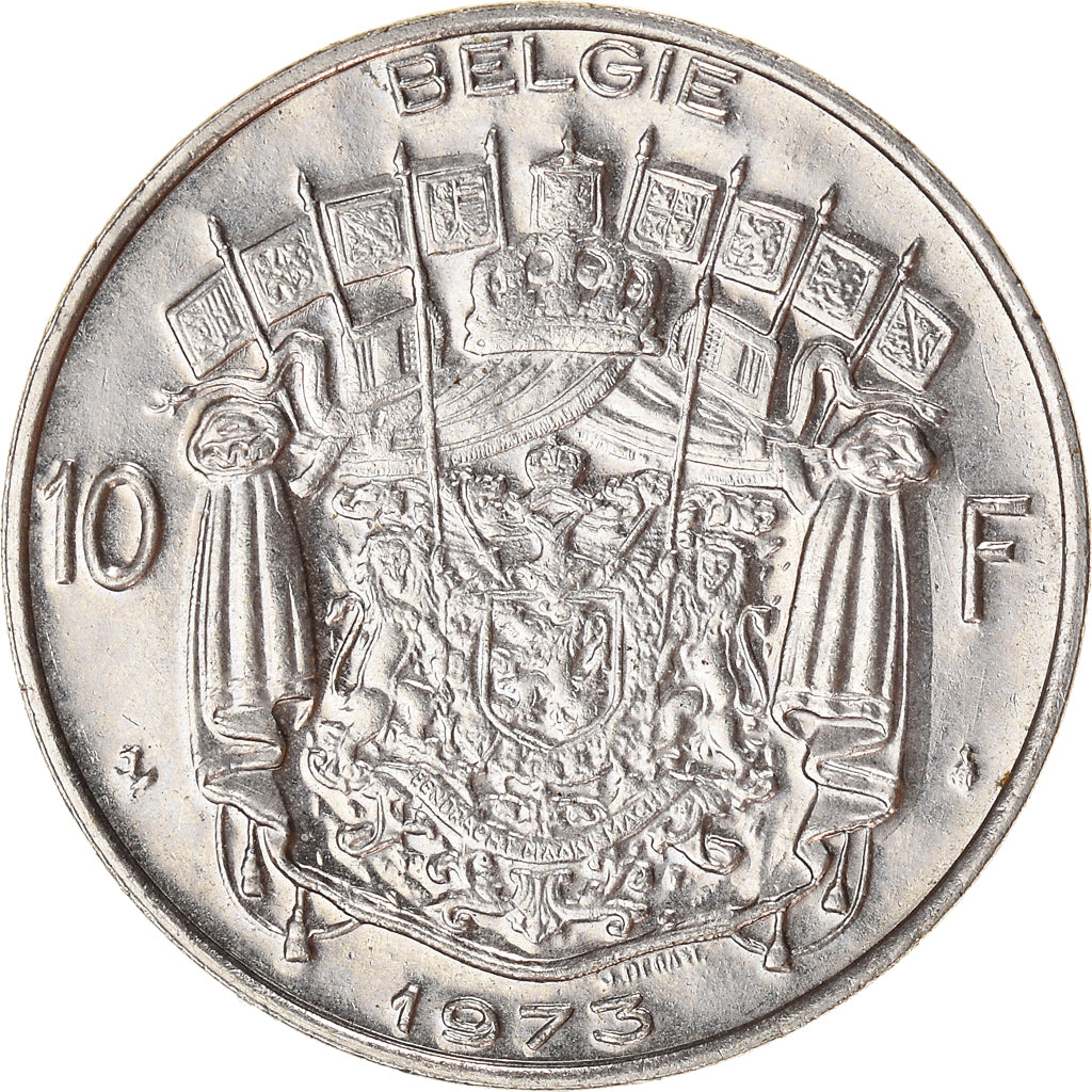 Münze, Belgien, 10 Francs, 10 Frank, 1975