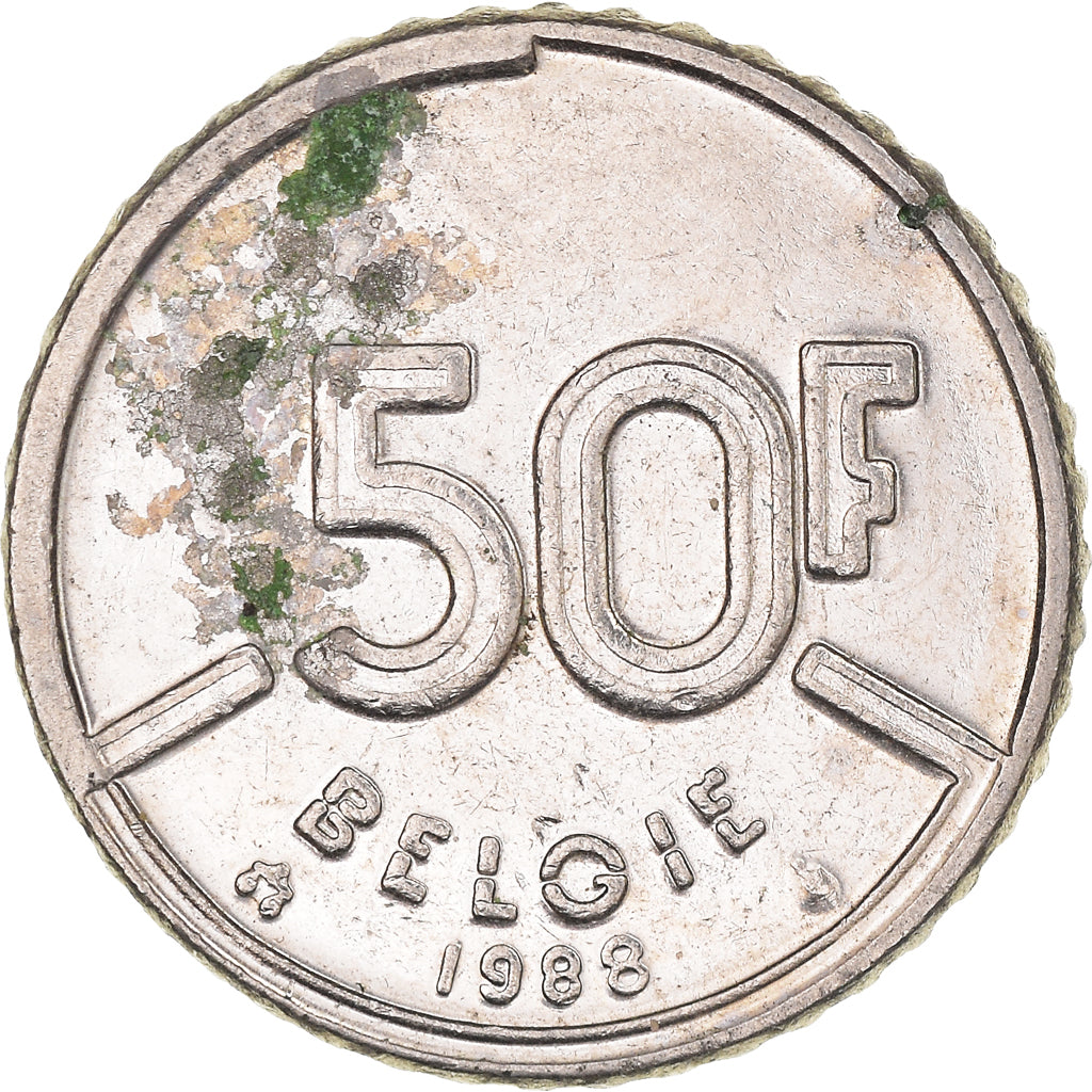 Moneta, Belgio, 50 Francs, 50 Frank, 1988