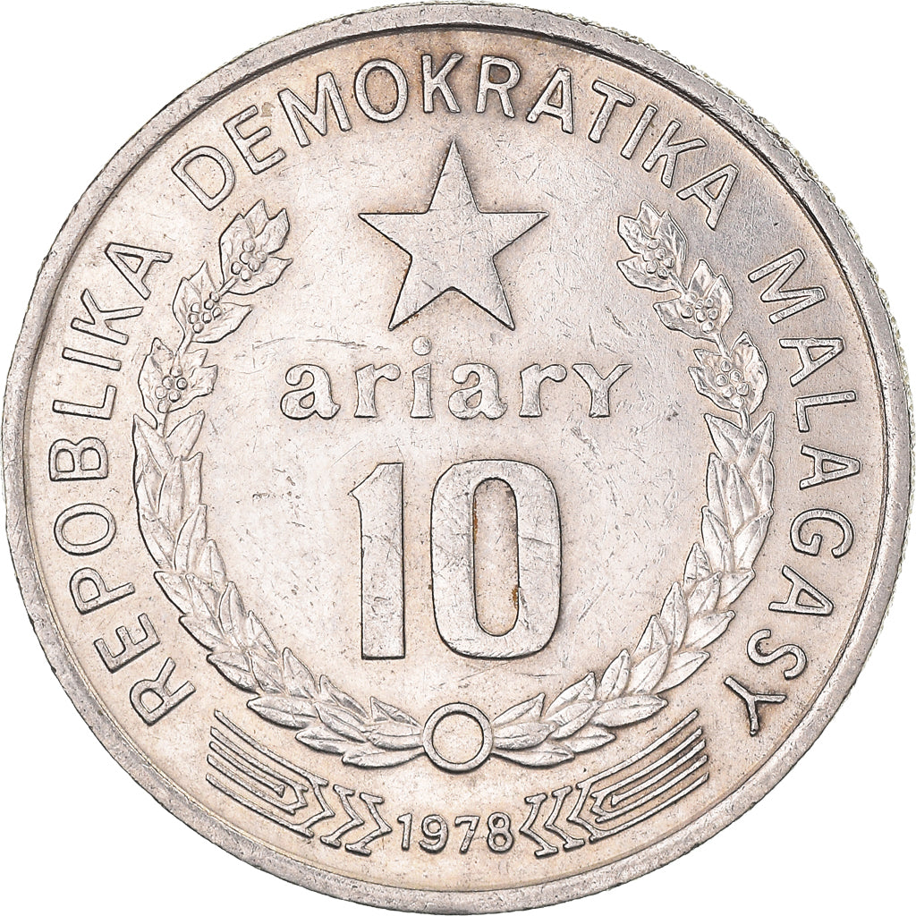 Moneta, Madagascar, 10 Ariary, 1978