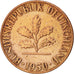 Coin, GERMANY - FEDERAL REPUBLIC, Pfennig, 1950, Munich, EF(40-45), Copper