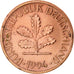Coin, GERMANY - FEDERAL REPUBLIC, Pfennig, 1994, Stuttgart, EF(40-45), Copper