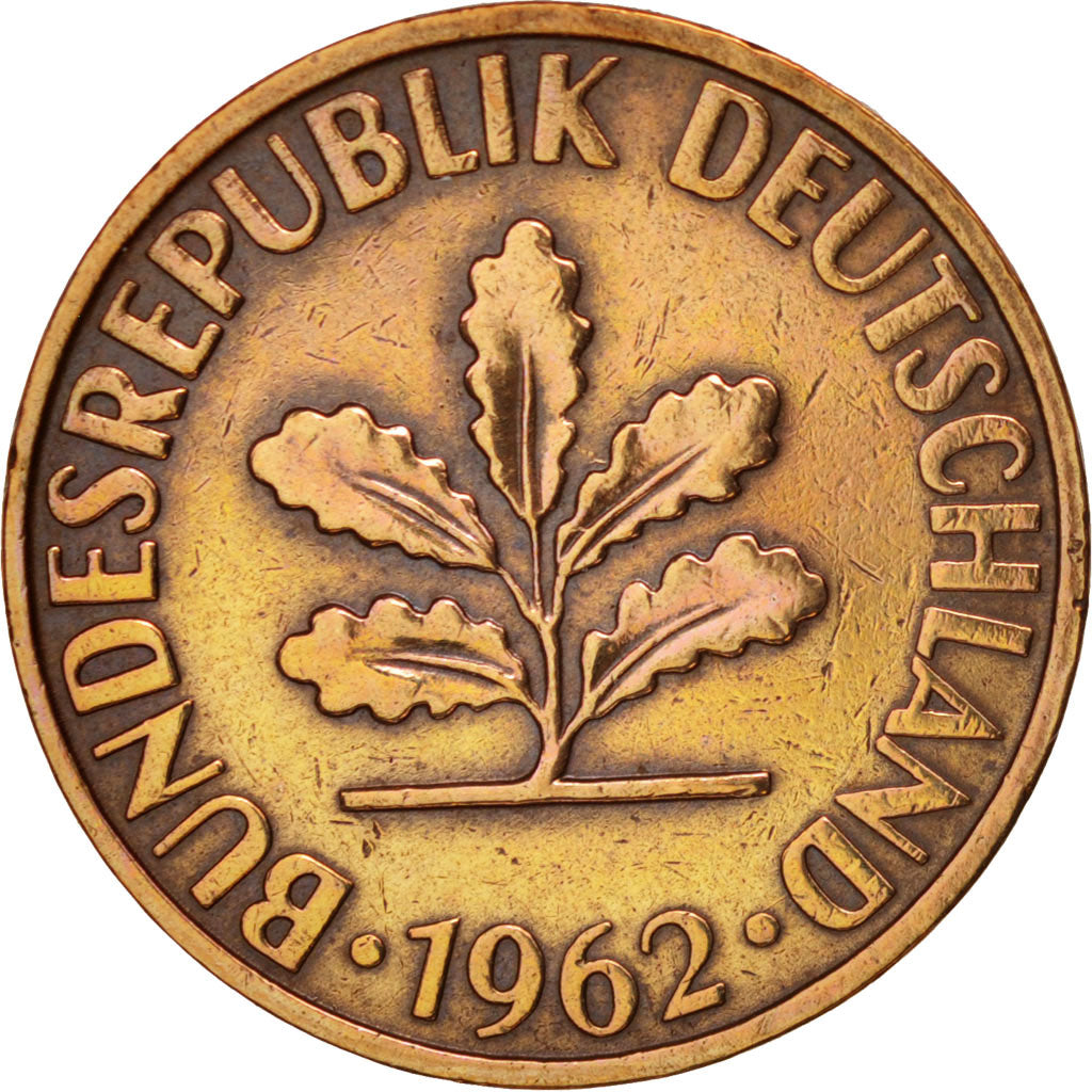 Münze, Bundesrepublik Deutschland, 2 Pfennig, 1962, Munich, SS, Bronze, KM:106