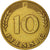 Coin, GERMANY - FEDERAL REPUBLIC, 10 Pfennig, 1969, Stuttgart, EF(40-45), Brass