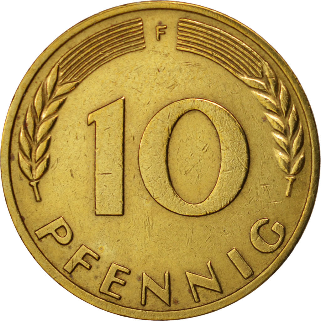 Moneta, GERMANIA - REPUBBLICA FEDERALE, 10 Pfennig, 1971, Stuttgart, BB, Acciaio