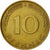 Moneta, Niemcy - RFN, 10 Pfennig, 1971, Hambourg, EF(40-45), Mosiądz powlekany