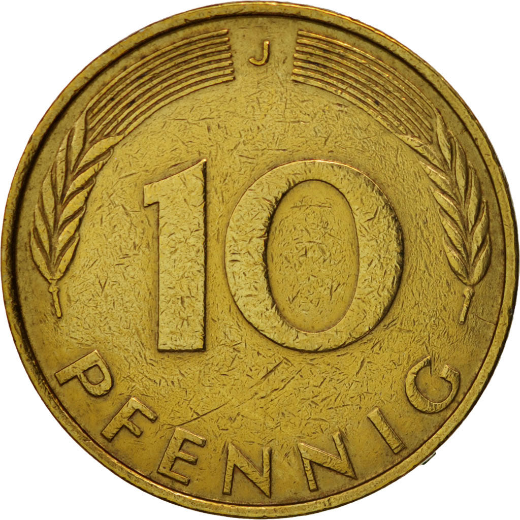 Münze, Bundesrepublik Deutschland, 10 Pfennig, 1971, Hambourg, SS, Brass Clad