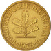 Coin, GERMANY - FEDERAL REPUBLIC, 10 Pfennig, 1976, Stuttgart, EF(40-45), Brass