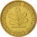 Coin, GERMANY - FEDERAL REPUBLIC, 10 Pfennig, 1980, Stuttgart, EF(40-45), Brass