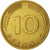 Coin, GERMANY - FEDERAL REPUBLIC, 10 Pfennig, 1981, Stuttgart, EF(40-45), Brass