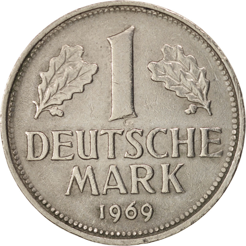 Coin, GERMANY - FEDERAL REPUBLIC, Mark, 1969, Stuttgart, EF(40-45)