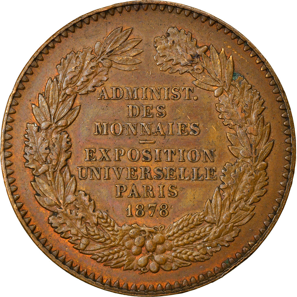 Frankrijk, Medaille, Exposition universelle de Paris, 1878, Barre, ZF+, Koper