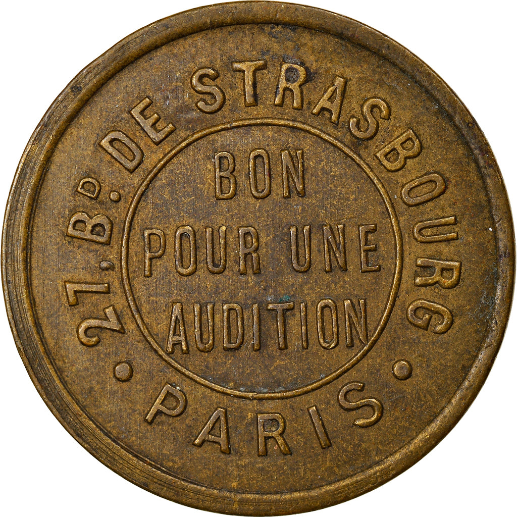 France, Token, Paris, Palace Chansons, Bon pour une Audition, AU(50-53), Copper
