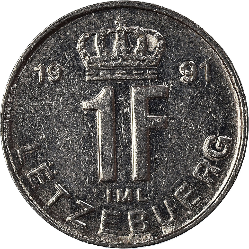 Münze, Luxemburg, Franc, 1991