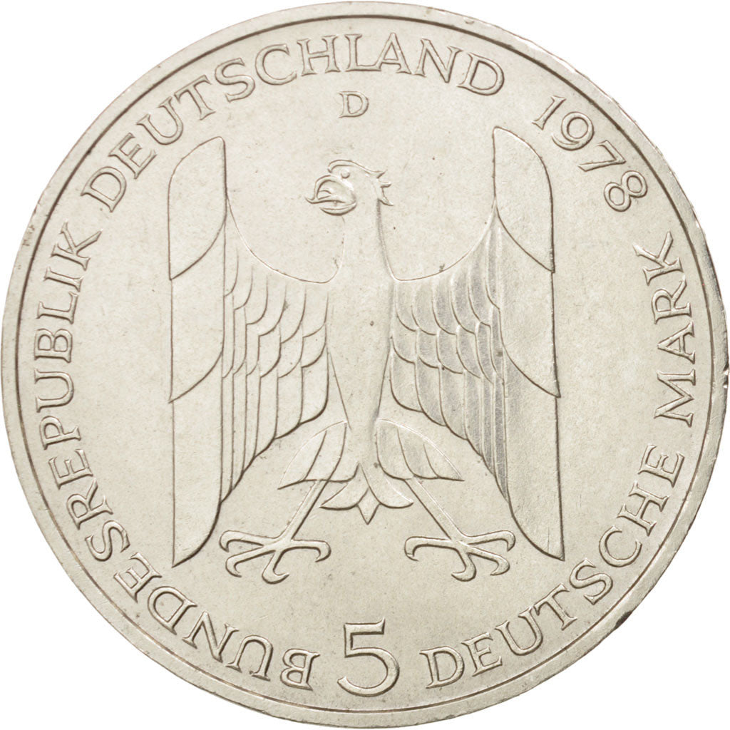 Coin, GERMANY - FEDERAL REPUBLIC, 5 Mark, 1978, Munich, Germany, AU(55-58)