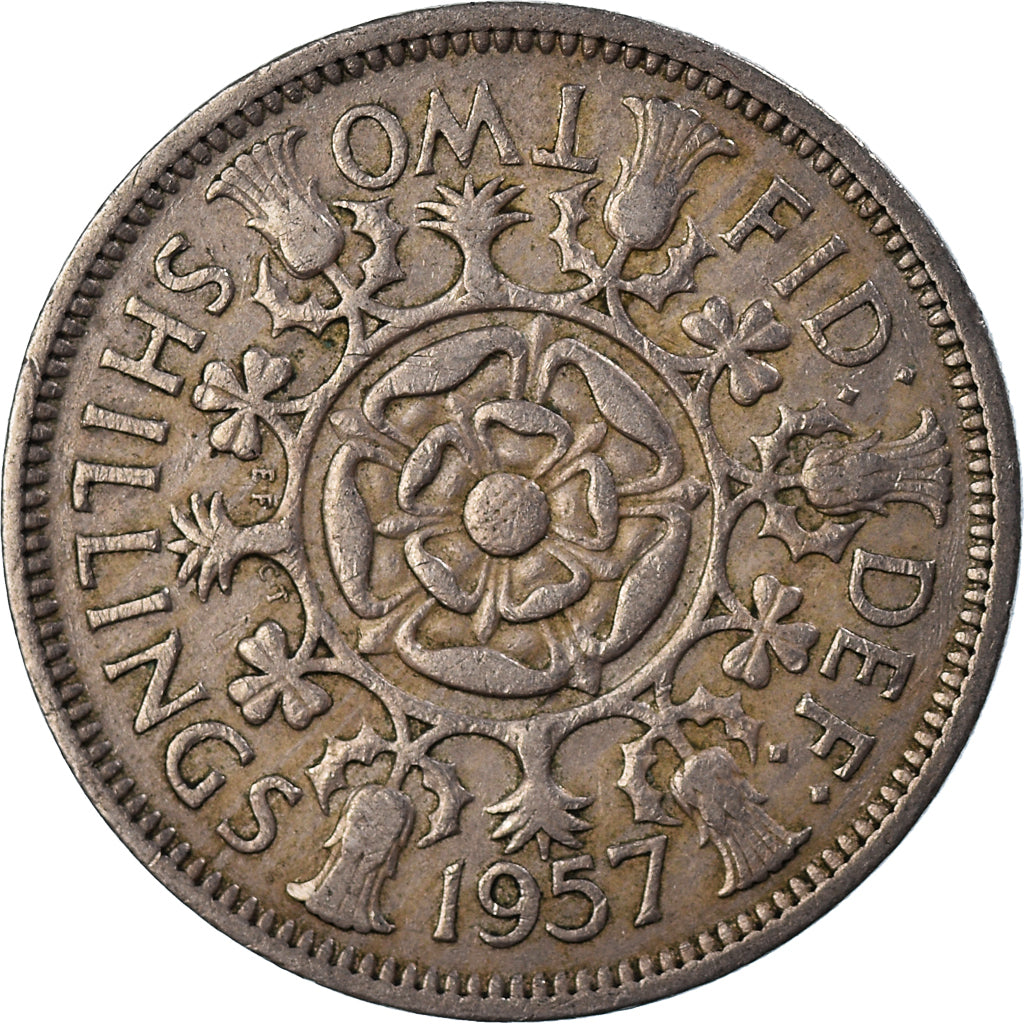 Coin, Great Britain, Florin, Two Shillings, 1957