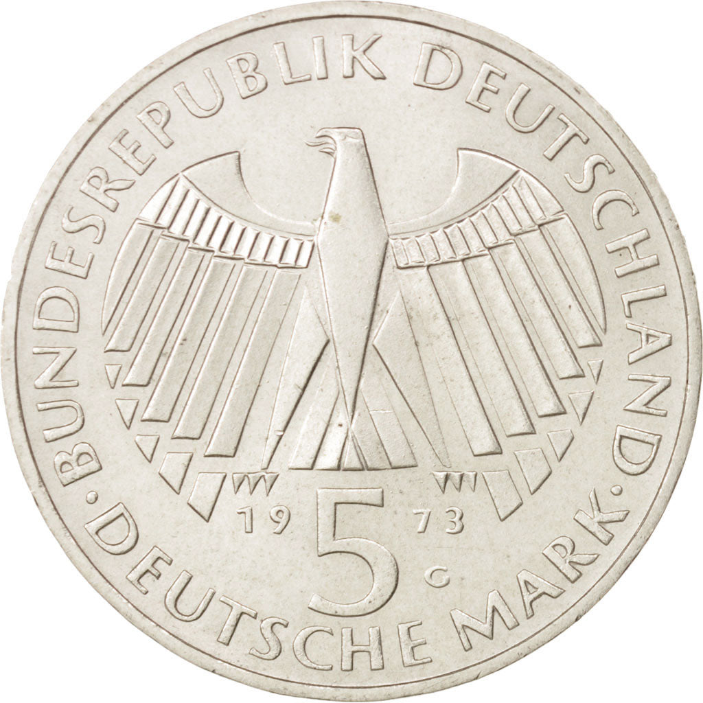 Moneta, GERMANIA - REPUBBLICA FEDERALE, 5 Mark, 1973, Karlsruhe, Germany, SPL