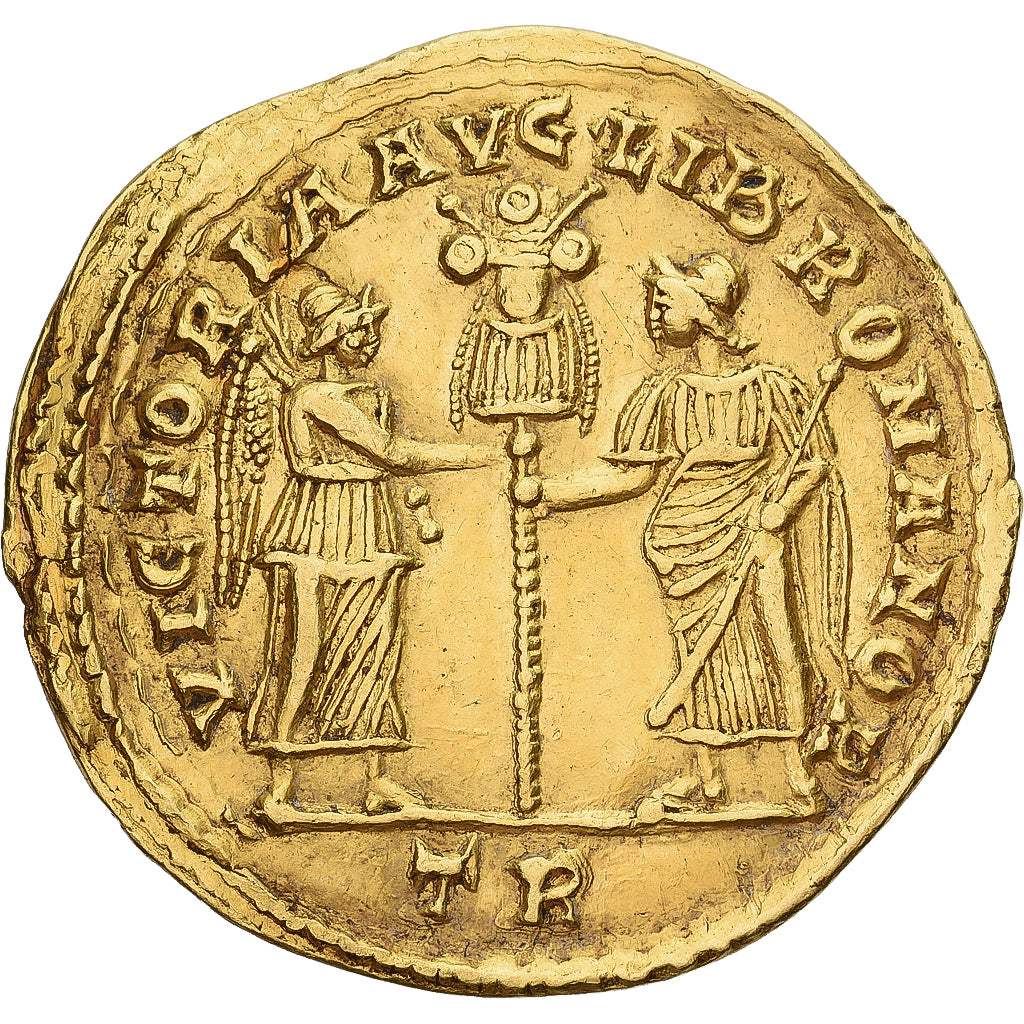 Magnentius, Solidus, 350-353, Treveri, Or, SUP, RIC:VIII 247