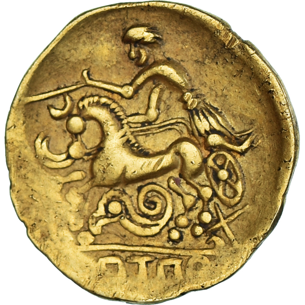 Helvetii, 1/4 Stater, 2nd-1st century BC, Horgen type, Gold, AU(50-53)