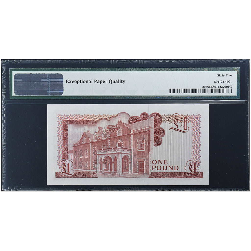 Gibraltar, 1 Pound, 1975-11-20, UNC 65 EPQ, PMG