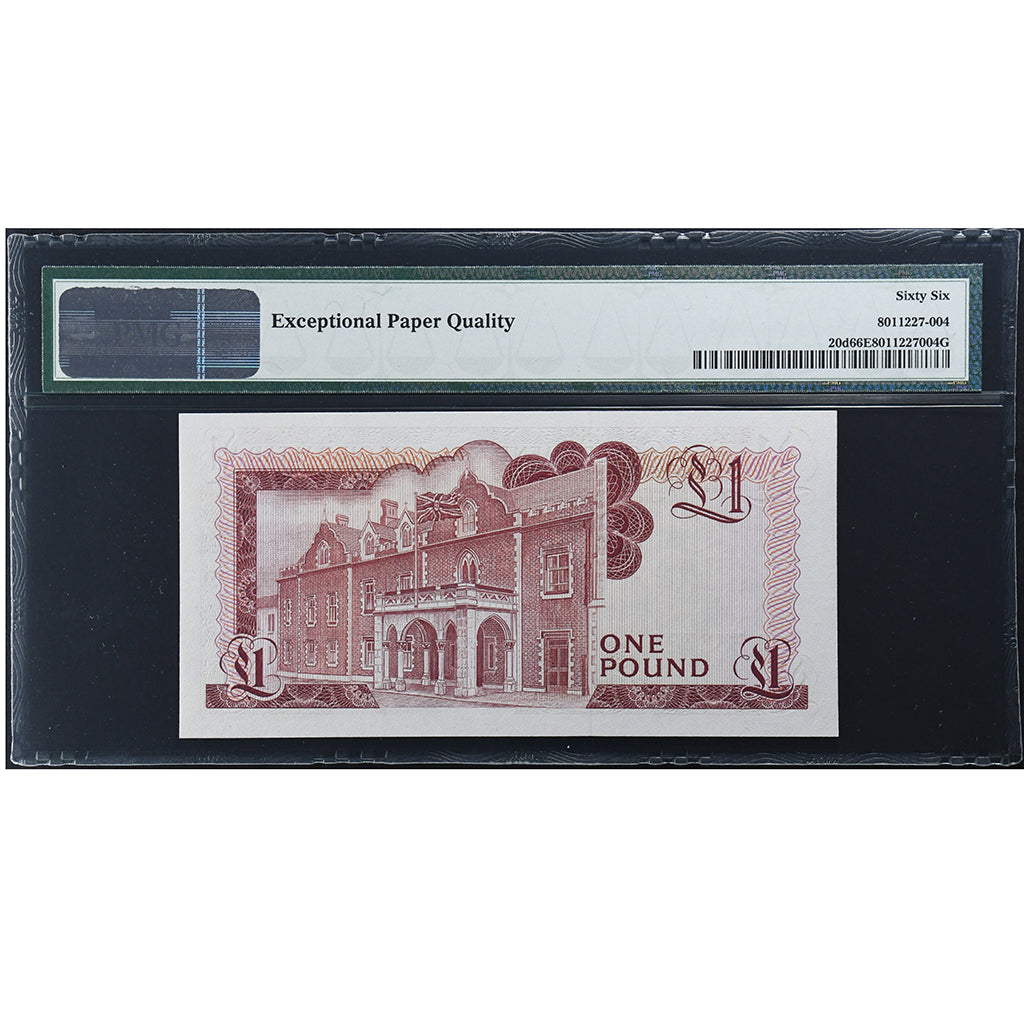 Gibraltar, 1 Pound, 1986-10-21, UNC 66 EPQ, PMG